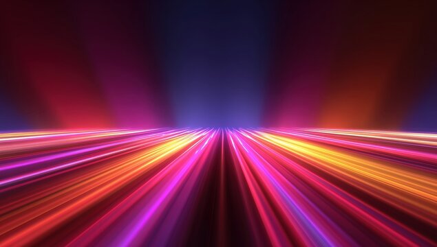a vibrant and colorful background with neon rays of light, creating an energetic atmosphere Generative AI