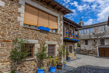 Stone houses with wooden shutters
