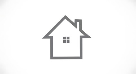 Simple house icon for real estate.