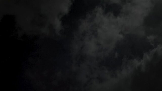 Despite the moon is not visible the clouds are visible