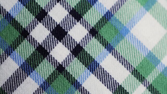 Soft checkered print cotton. The concept of design, natural fabrics for comfortable everyday.