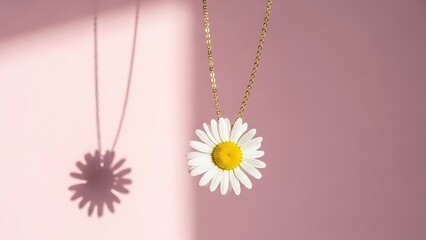 Delicate daisy pendant necklace