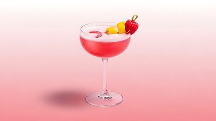 Vibrant berry cocktail with garnish