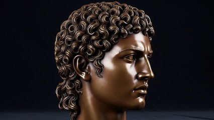 Bronze bust of a young man