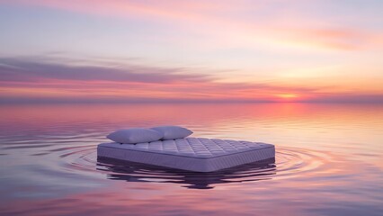 Keyboard floating at sunset