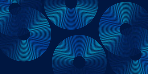 Art blue background with curved and overlapping blue gradient design abstract simple © Caca