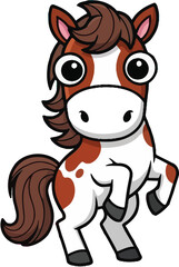 Obraz premium Cartoon horse illustration vector