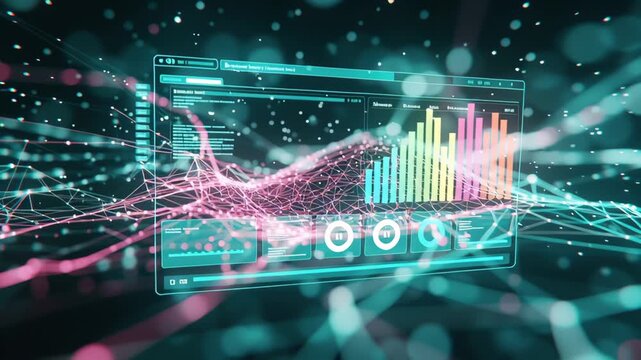 Abstract representation of interconnected neural networks with vibrant colors.