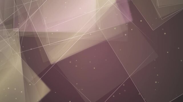 Abstract geometric shapes shift and glow against a dark background