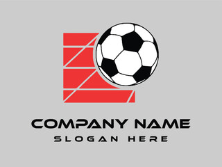 Obraz premium Football club logo, emblem, designs with ball,Sport badge vector illustration