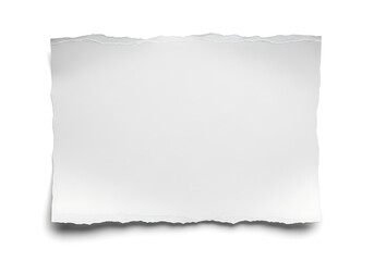 Obraz premium Torn White Paper Sheet Isolated on White