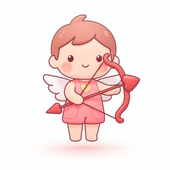 Fototapeta premium Cute Valentine Icon Set Flat & 3D