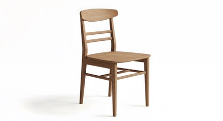 Fototapeta premium A wooden chair with a simple design and four legs