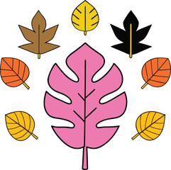 Minimal swiss style artwork with sharp gold leaf illustrations