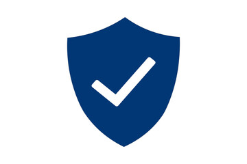 blue shield check mark icon security protection verified trust approval symbol png transparent background © Photix Studio