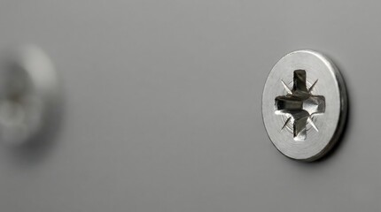 Macro Close-up of Phillips Head Screw