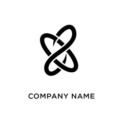 Black Modern Company Logo Design Template.
