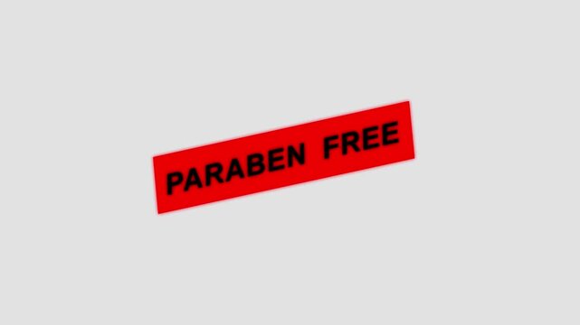 Paraben free Red Banner AnimationParaben free Red Banner Animation
