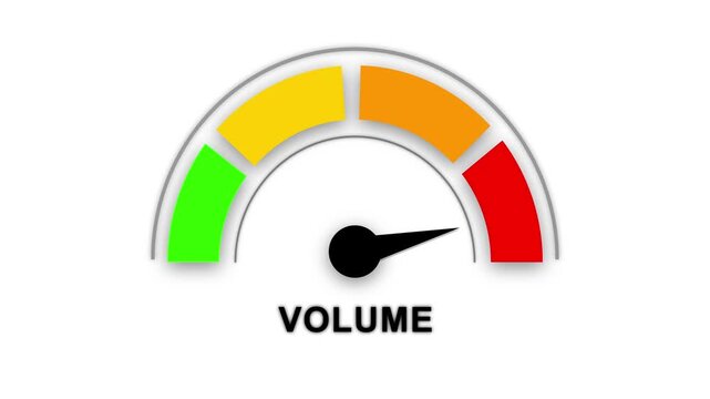 Volume high, concept.showing elevated levels, strong intensity, or maximum capacity. Ideal for audio, measurement, or technical visuals in charts, meters, or text formats