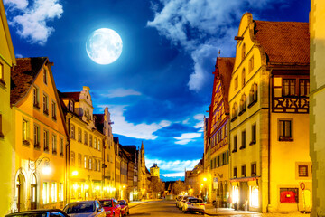 Fototapeta premium Altstadt, Rothenburg ob der Tauber, Deutschland 