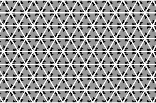A background black and white patterned design with white triangles