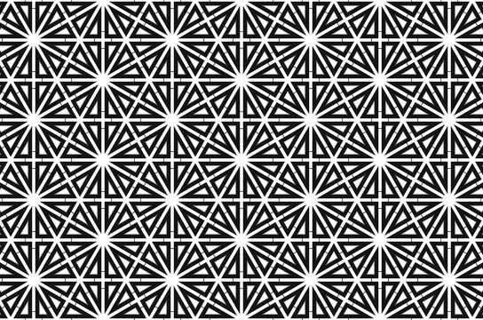 A black and white patterned background with a lot of triangles