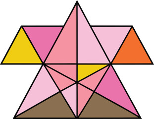 Geometric thanksgiving poster design with gold triangle elements