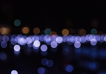 Abstract background featuring numerous glowing, colorful, round bokeh lights, creating a festive and blurry atmosphere and soft effect ,focus ,glittering ,soft