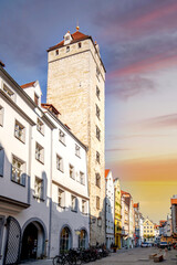 Obraz premium Altstadt, Regensburg, Bayern, Deutschland 