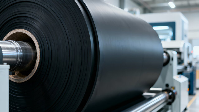 Industrial Rubber Sheet Roll in Factory Environment