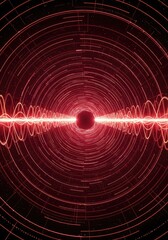 Dynamic sine wave pattern illustrating energy oscillation and digital data analysis in a vibrant, futuristic light tunnel design ,velocity ,curve ,background