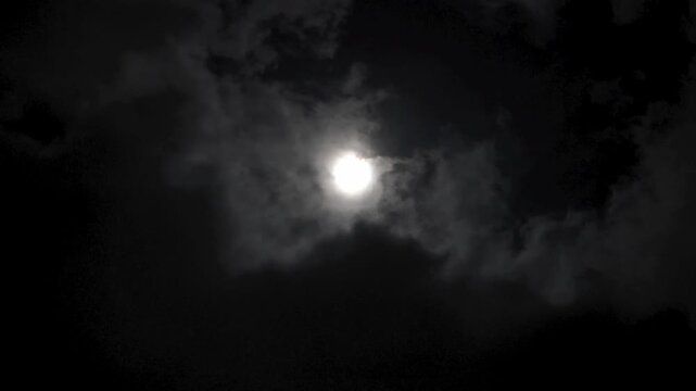 The moon illuminates everything in the sky