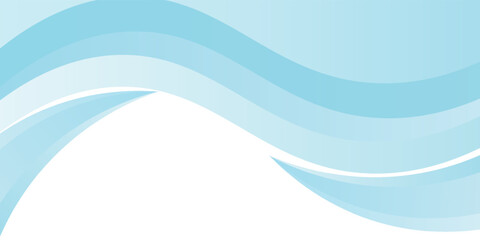 Fototapeta premium Blue and white business wave banner background. vector illustration