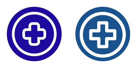 Obraz premium Medical symbols circle icons isolated on transparent background