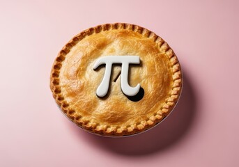 Pie with pi symbol on top, a delicious treat for math lovers