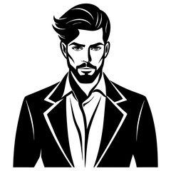 Collection of silhouette icons representing diverse business professionals, including single individuals and pairs.
