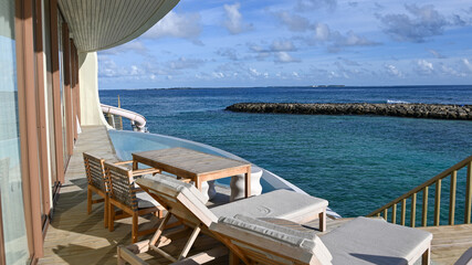 Obraz premium view of the sea from the terrace