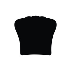 Chef hat silhouette icon vector flat design.