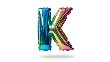Colorful balloon letter k