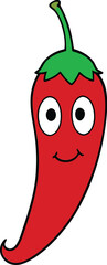 Red Chili Flakes Cartoon On Transparent Background