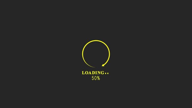 glowing neon light circle loading icon animation black,background. Loading circle animation. downloading, icon, icon Seamless Loop and animated circle loading gif video Animated of circle loading icon