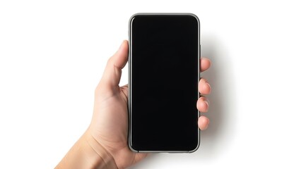 Hand holding smartphone