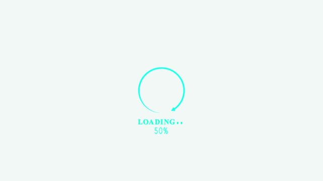 Animated spinning waiting icon on white background. Loading circle Animated of circle loading icon.Dots, circleloading mark with white background and no background.