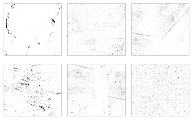 Grunge textures set. Collection of vector, distress, textures .Simply Place grungy textured overlay over any Object to Create grunge ,dirty effect .Various distressed texture for your design. 