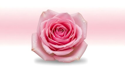 Delicate pink rose in bloom