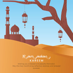 Islamic Greeting Cards with Modern Mosque, Crescent Moon, and Lantern Designs, Abstract Geometric Banner Templates, Holy Month Celebration Background Collection, Arabic Calligraphy.