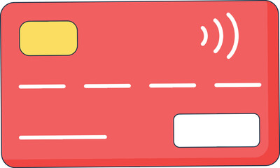Obraz premium Modern credit card with contactless payment feature for secure digital transactions