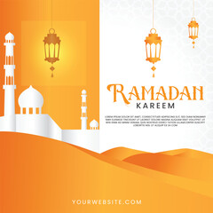 Islamic Greeting Cards with Modern Mosque, Crescent Moon, and Lantern Designs, Abstract Geometric Banner Templates, Holy Month Celebration Background Collection, Arabic Calligraphy.