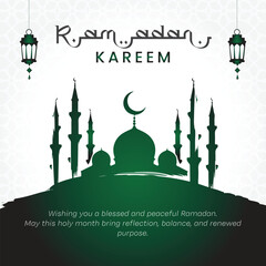 Islamic Greeting Cards with Modern Mosque, Crescent Moon, and Lantern Designs, Abstract Geometric Banner Templates, Holy Month Celebration Background Collection, Arabic Calligraphy.