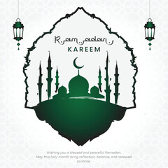 Islamic Greeting Cards with Modern Mosque, Crescent Moon, and Lantern Designs, Abstract Geometric Banner Templates, Holy Month Celebration Background Collection, Arabic Calligraphy.